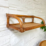 Rattan shelf and cannage 1950