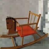 Rocking horse, vintage, secure and robust.