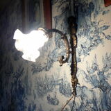 Bronze Tulip Sconce opaline 30 years