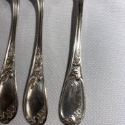10 snail forks, rocaille model, Ercuis brand