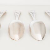 Cuillères à dessert en argent  , vintage français