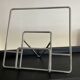 Magazine holder or vintage vinyl storage in stainless steel
