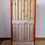 Glazed pine solid wood bonnetière