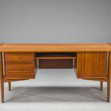 Danish Teak Executive Desk by Arne Vodder for H.P. Hansen, 1960s