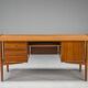Danish Teak Executive Desk by Arne Vodder for H.P. Hansen, 1960s