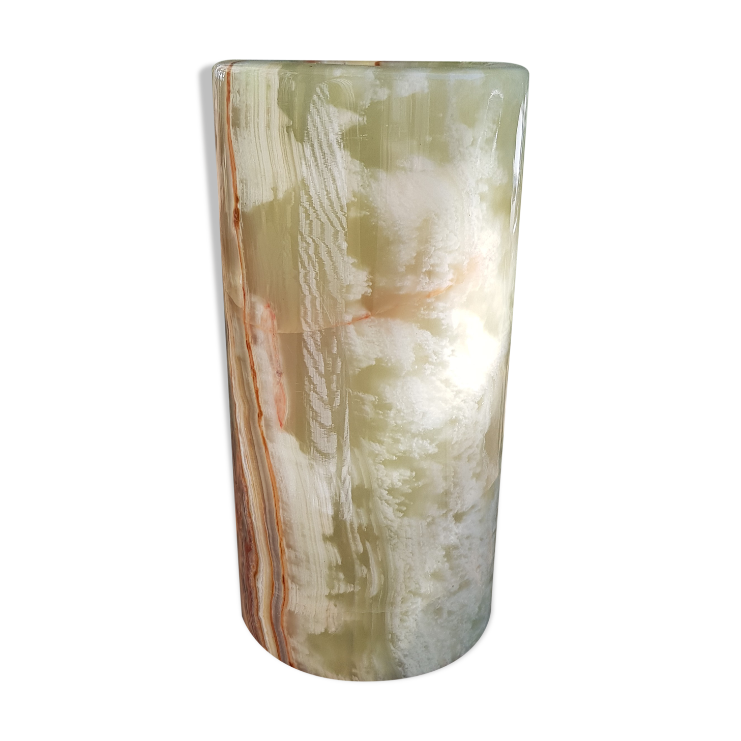 Onyx cylindrical vase