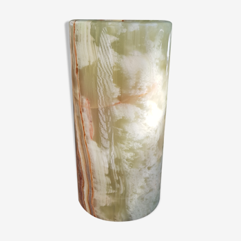 Onyx cylindrical vase