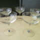 Set de 6 coupes à champagne vintage en verre moulé