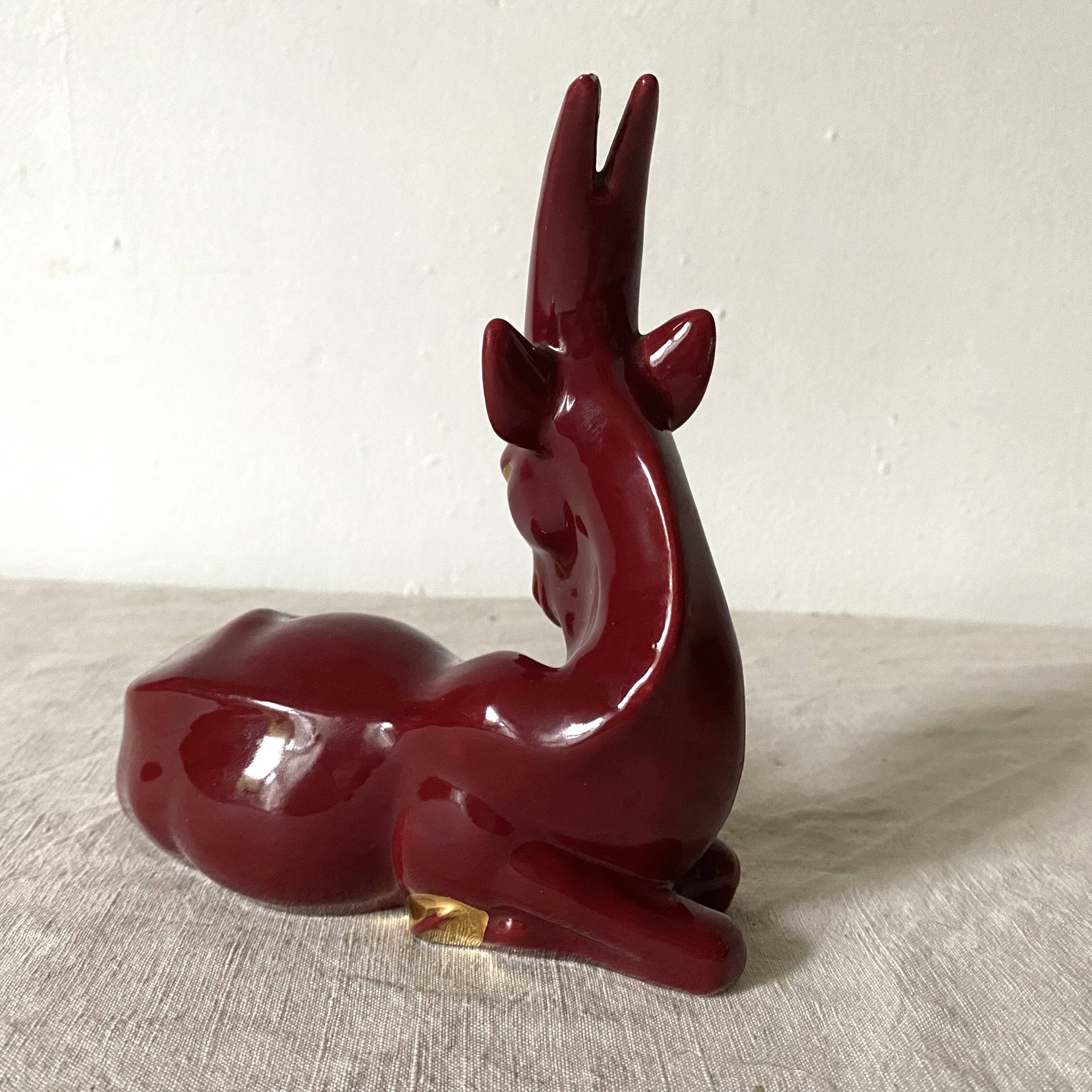 Gazelle en céramique , années 30-40