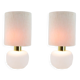 Pair of vintage opaline glass lamps, Limburg, 1968