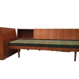 Méridienne mid century, canapé-lit