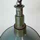 Industrial Petrol Enamel Military Pendant Lamp with Cast Aluminium Top