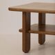 Table basse en Orme Massif par Alain Gaubert vintage Circa 1980