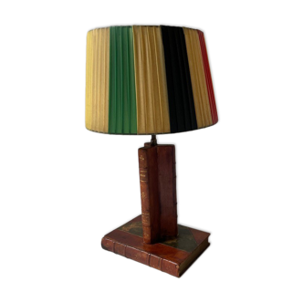 Lampe à poser cuir