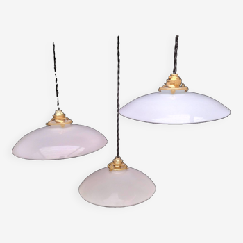 Opaline pendant lights