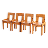 Vintage pine chairs. Designed by Silvio Coppola for Fratelli Montina.