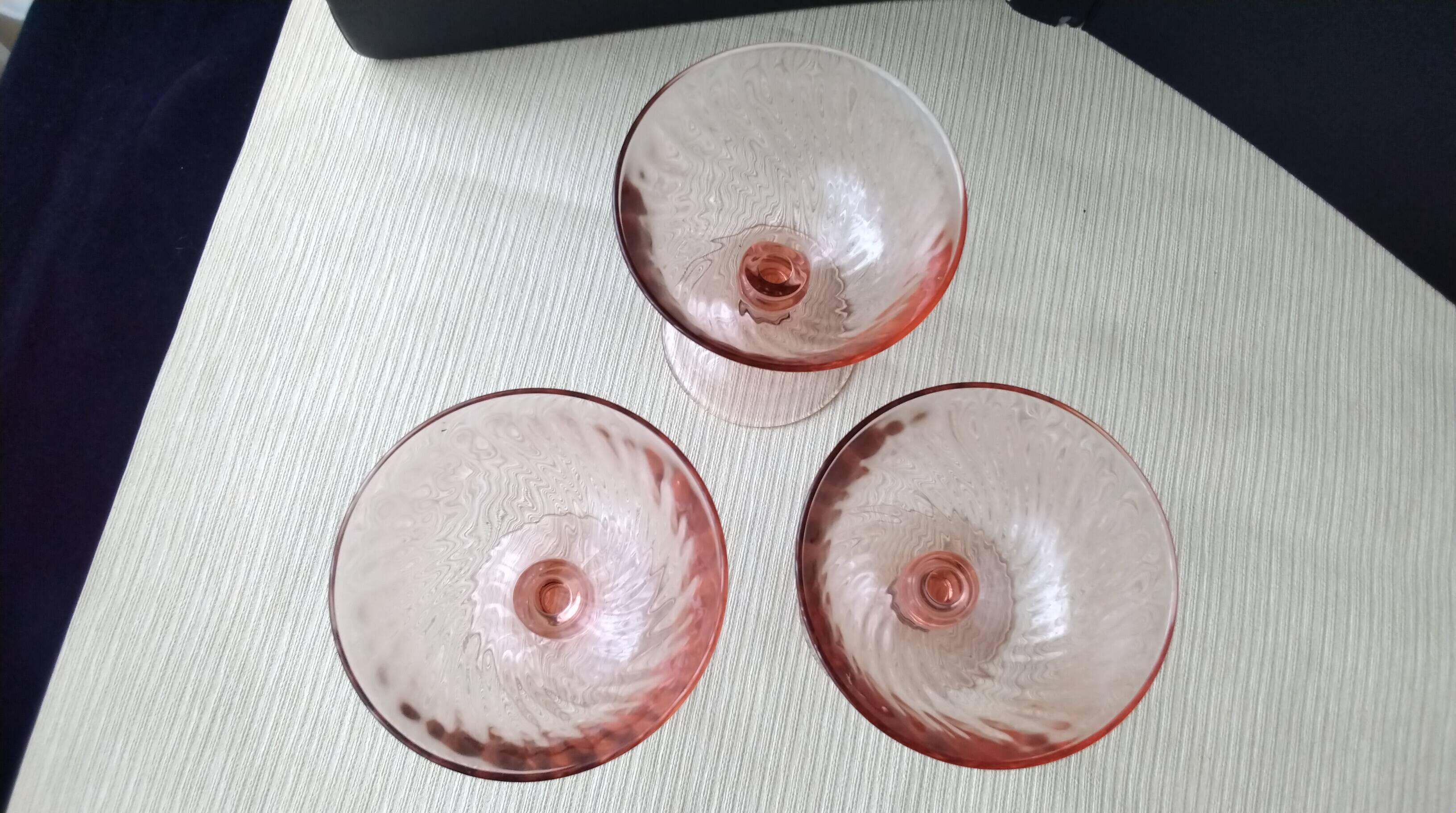 3 Luminarc Rosaline Model Champagne Glasses