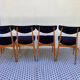 Set of 4 Baumann style chairs, unicorn model.
