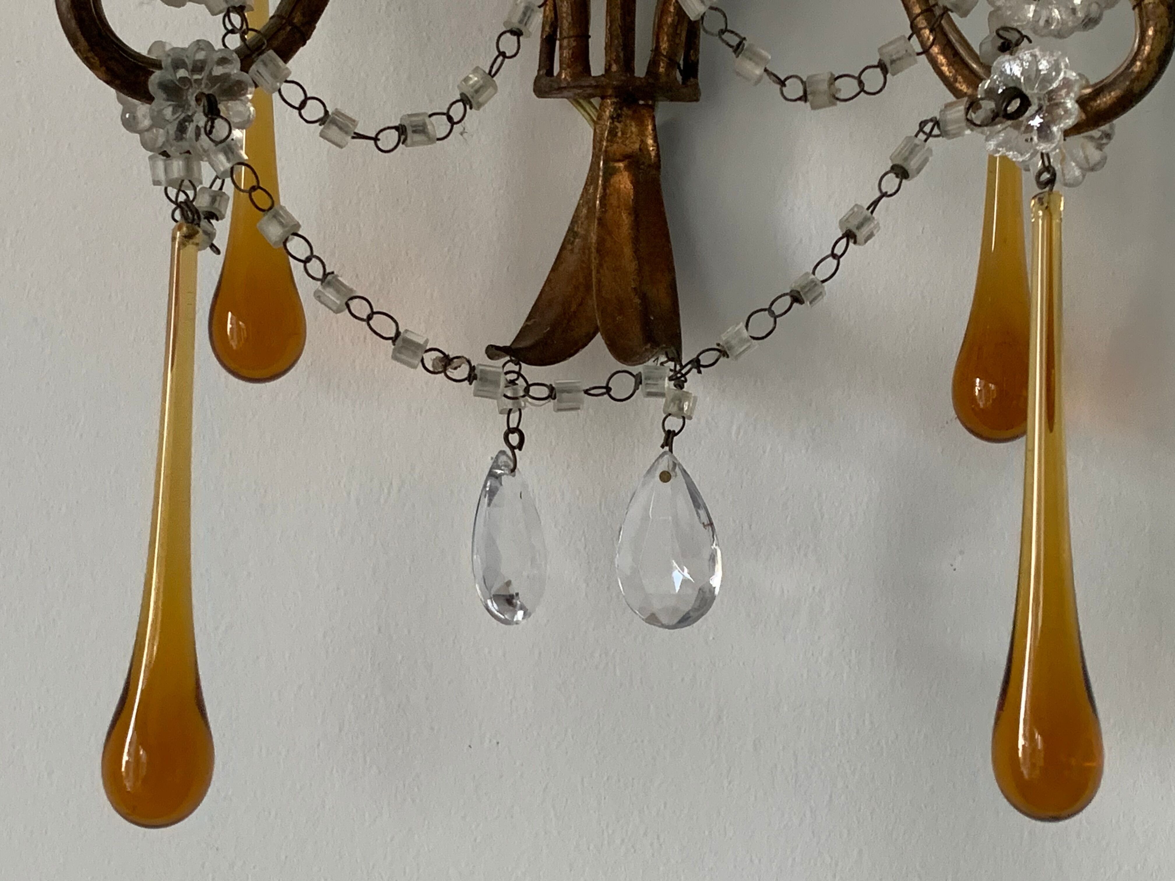 Pair of murano stamps and 1950 crystals