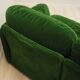 Green velour sofa, Italian design, 1970s, manufacturer: Busnelli, designer
