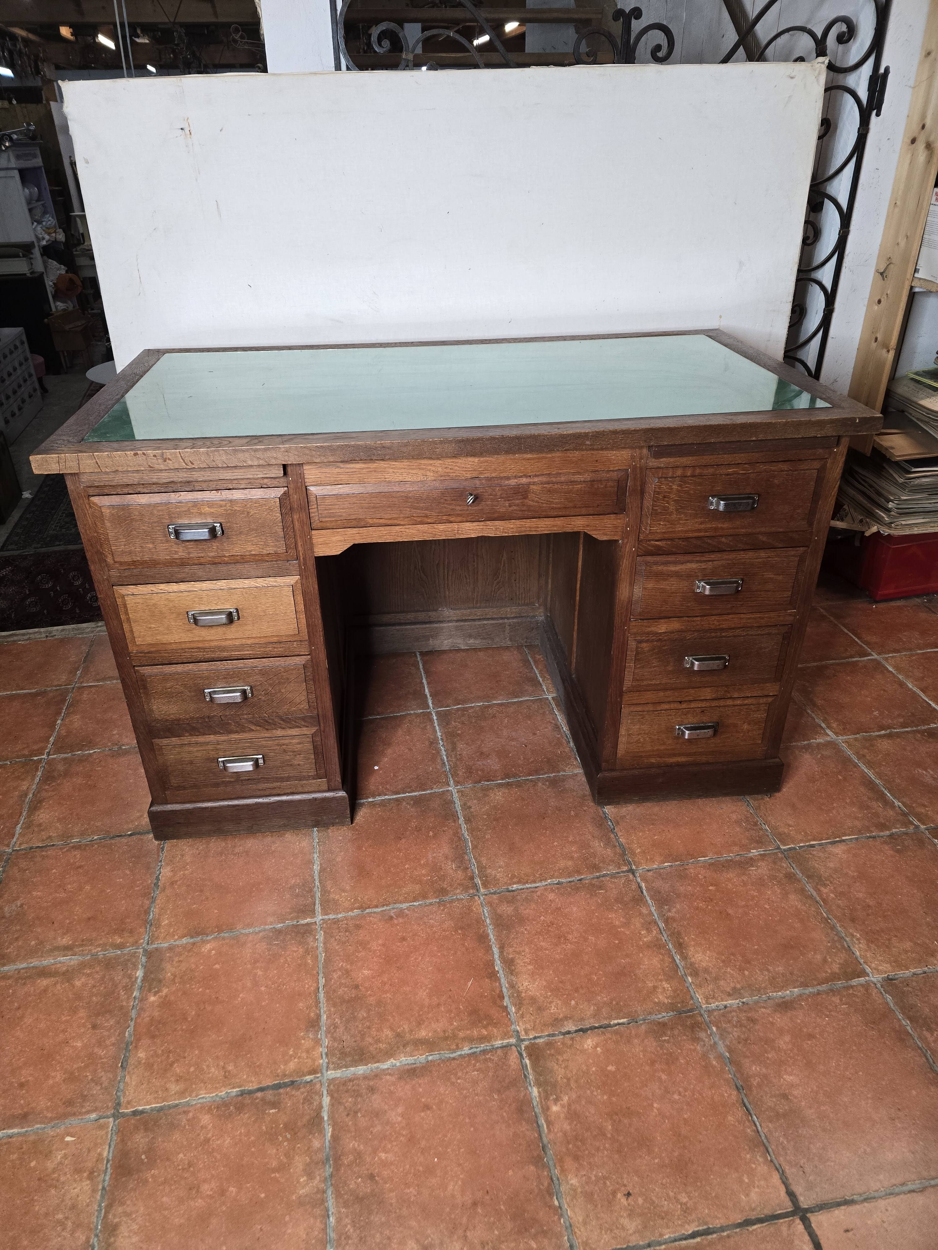 Solid oak minister's desk