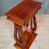 Side table with lyre base