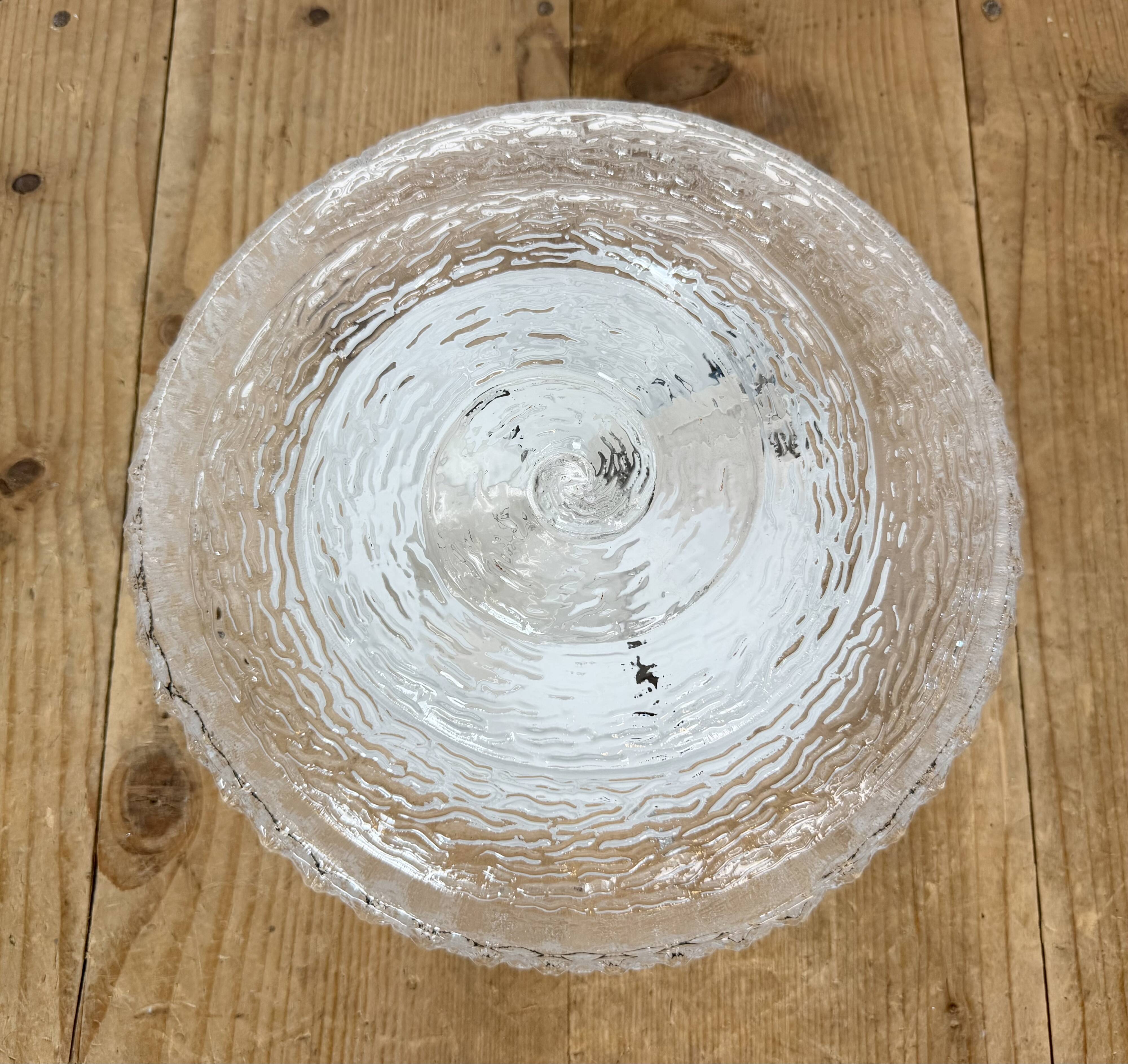 Vintage Glass Wall or Ceiling Light, 1970s