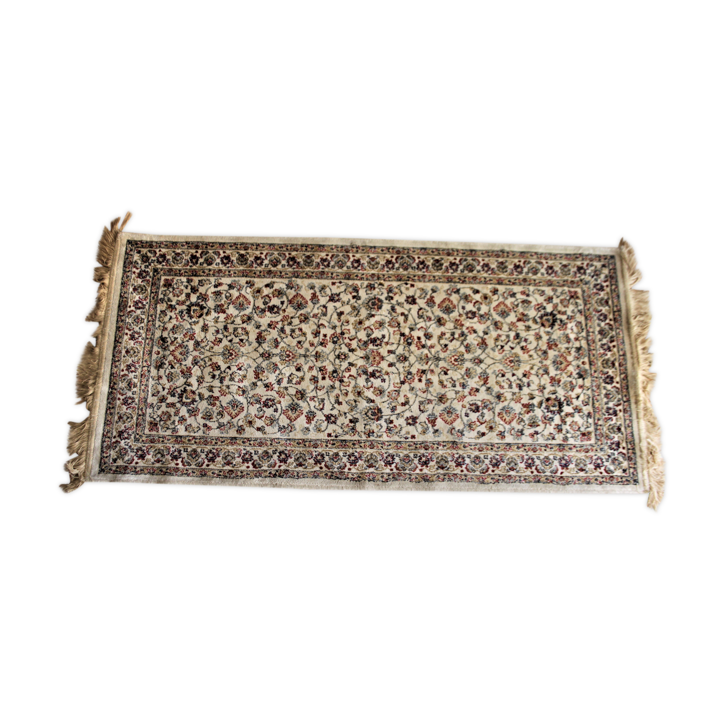 Old Kashmir rug. silk. 150 x 68 cm.