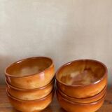 6 stoneware bowls