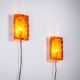 Vitrika Nybro amber coloured wall lamps