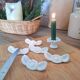 Porte couteau blanc en porcelaine