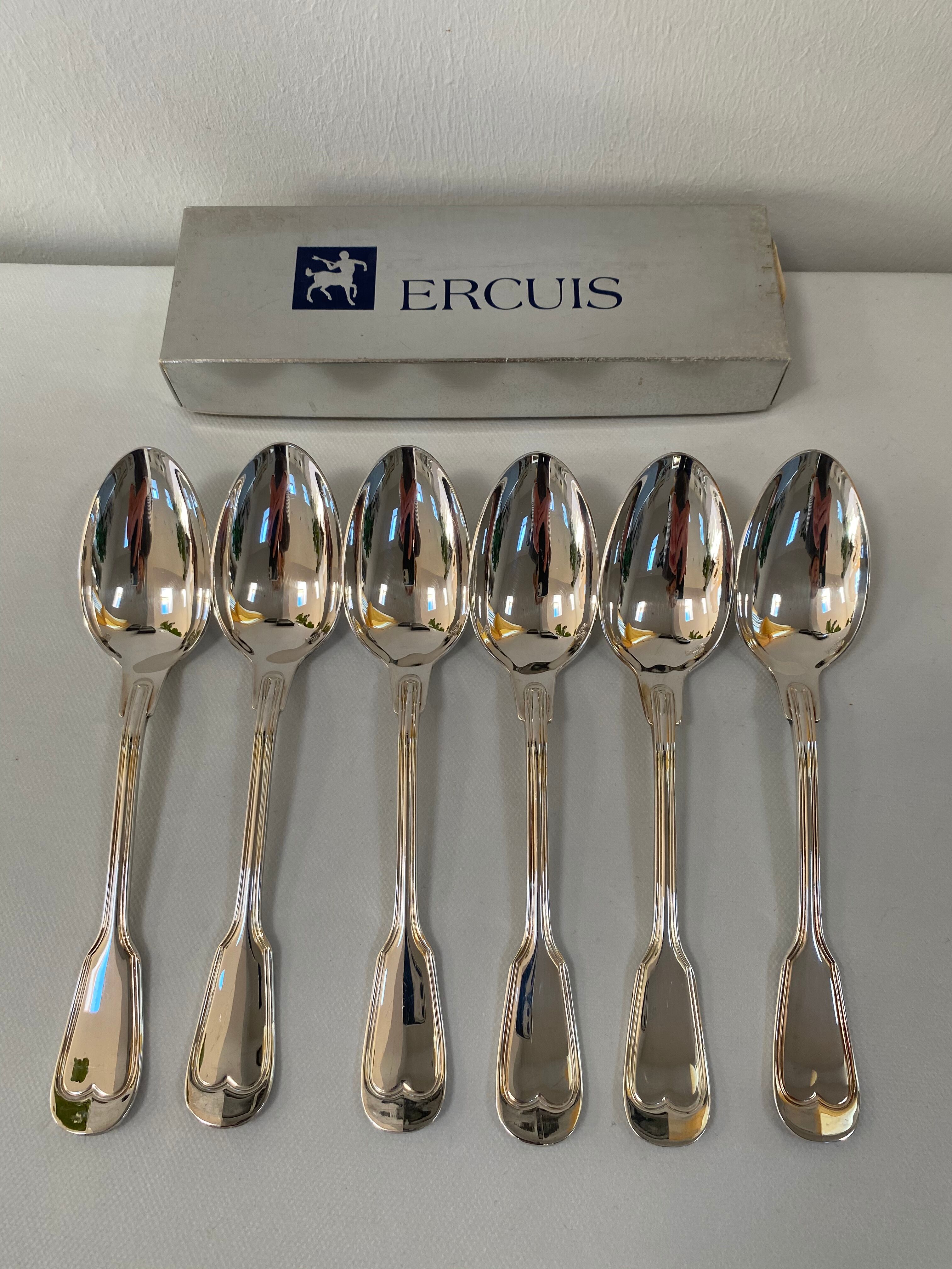 Ménagère Ercuis complete 6*4 silver metal cutlery