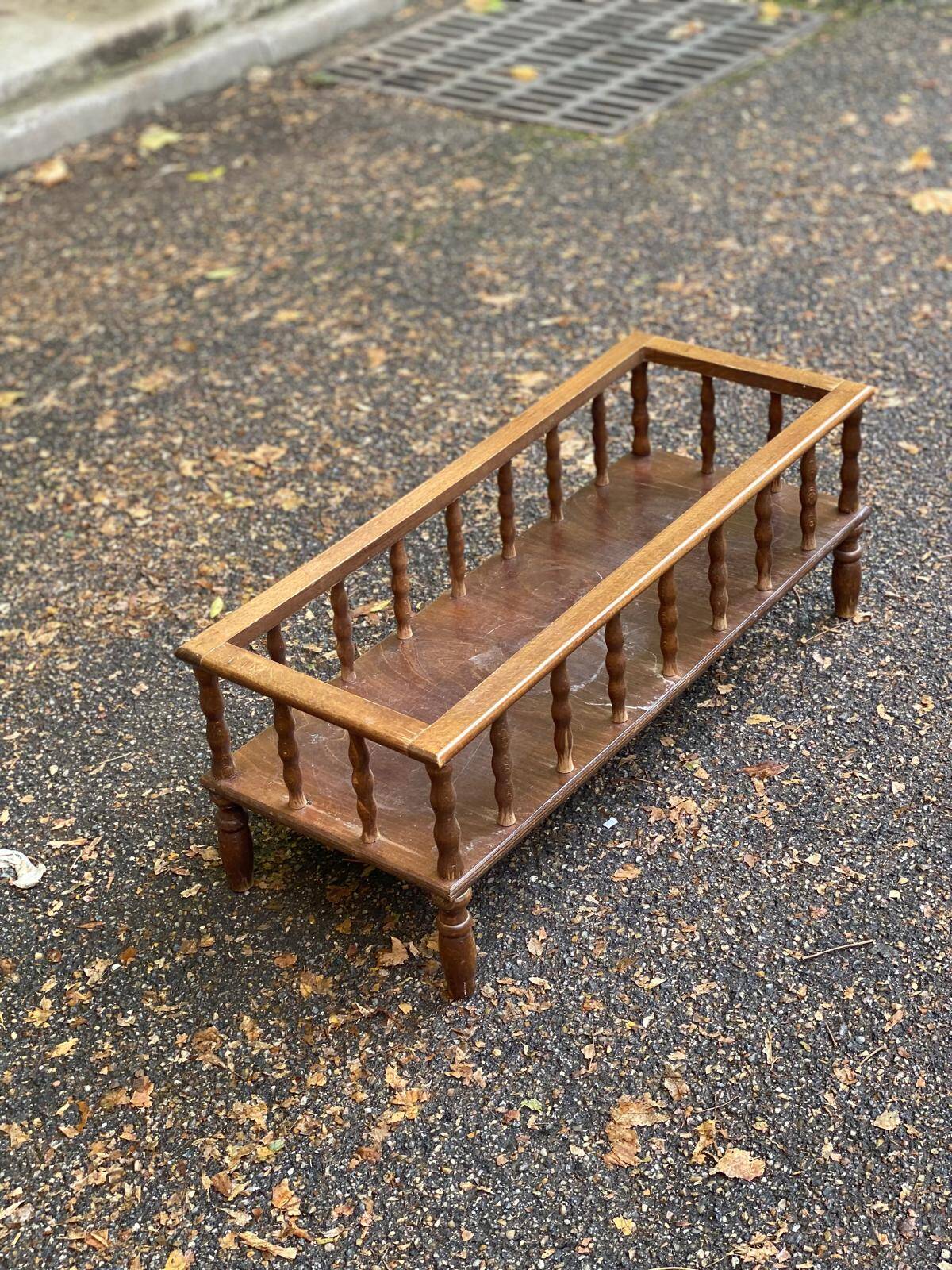 1970s carved solid wood planter