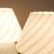 Pair of vintage mushroom table lamps - 1960s - swirled Murano glass - Italian design