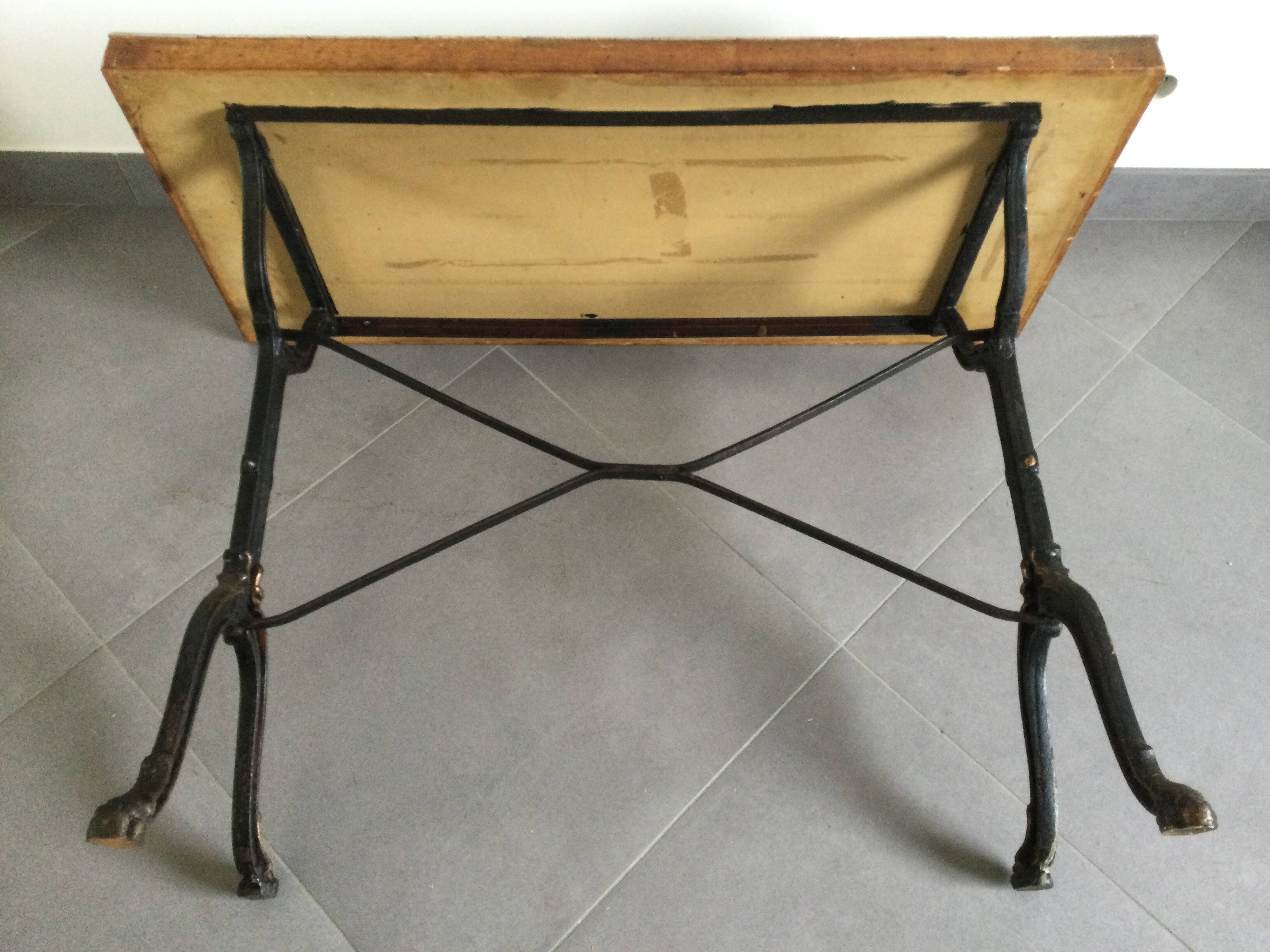 Wrought iron bistro table