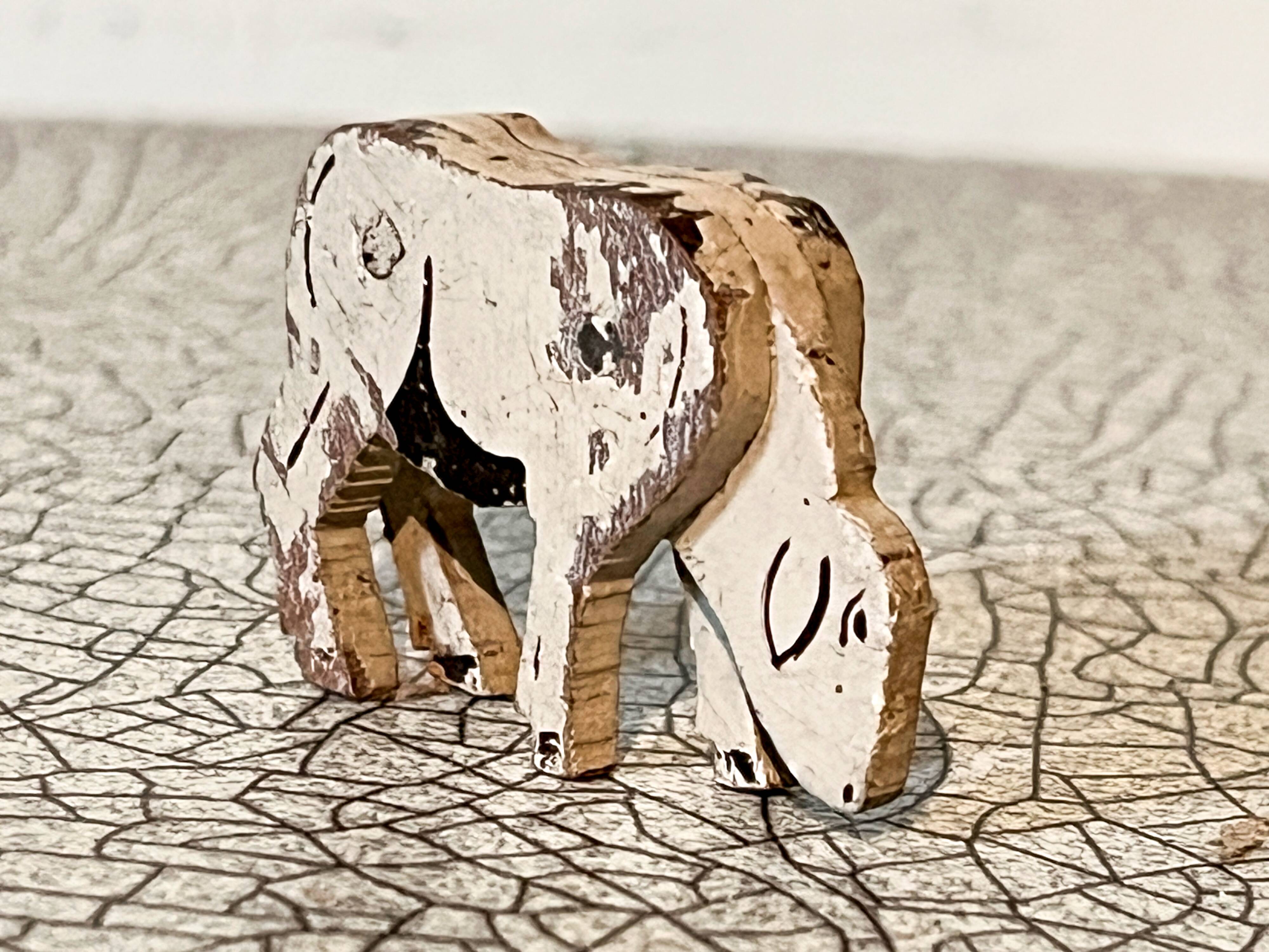 Wooden sheep, farm animals, antique toy