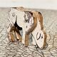 Wooden sheep, farm animals, antique toy