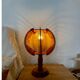 Pair of mid century wooden table lamps