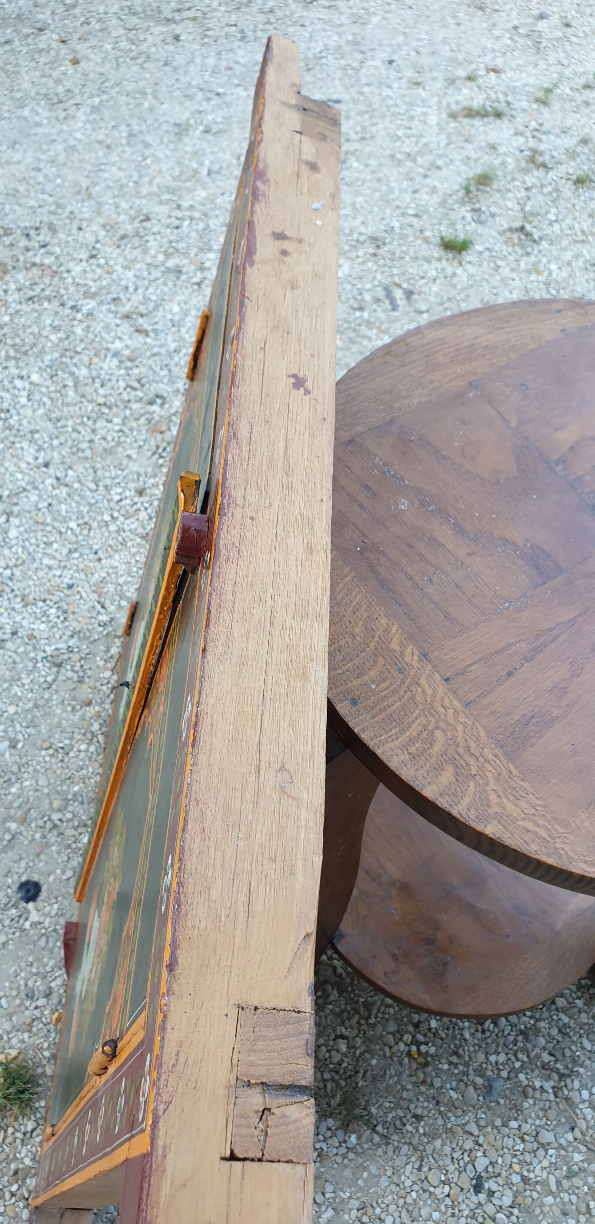 Freehand painted window panel