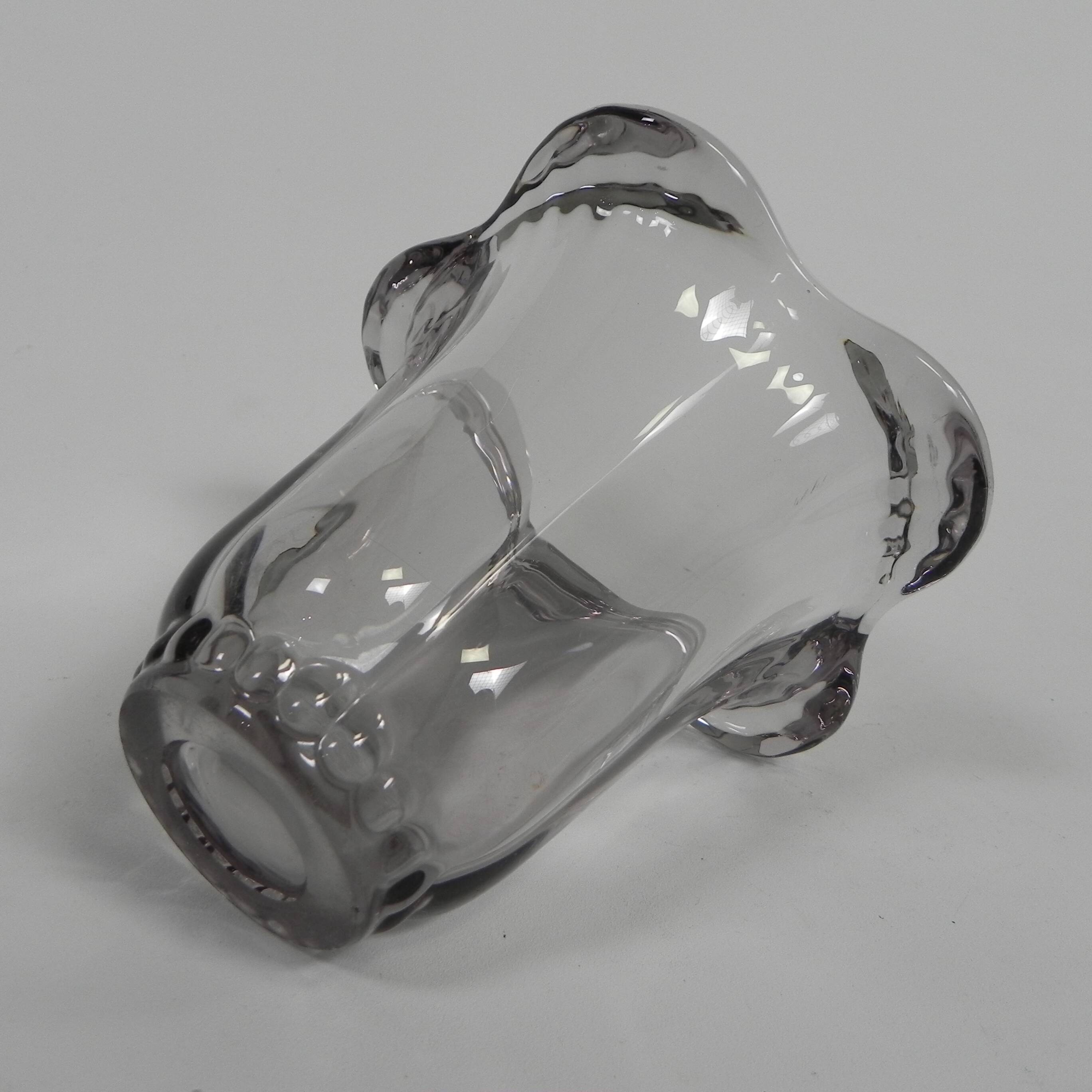 Thick-walled glass vase in Daum style, 1950s