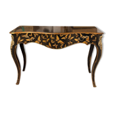 Wooden console painted with butterflies