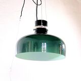Green and white Murano pendant light, Italy 1970s