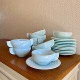 Art Deco coffee service in blue opaline