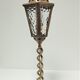 Lampe lanterne laiton et verre début XXème