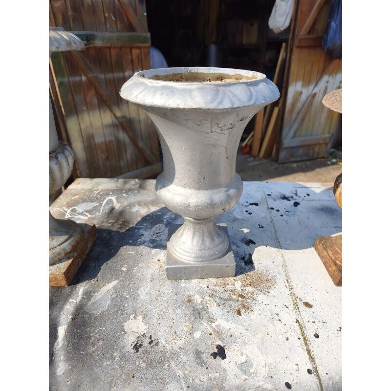 1 lot of 5 Médicis vases in cast iron from 1900, Charleville - Mézières