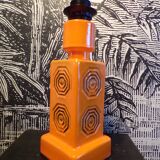 Orange ceramic lamp 1970