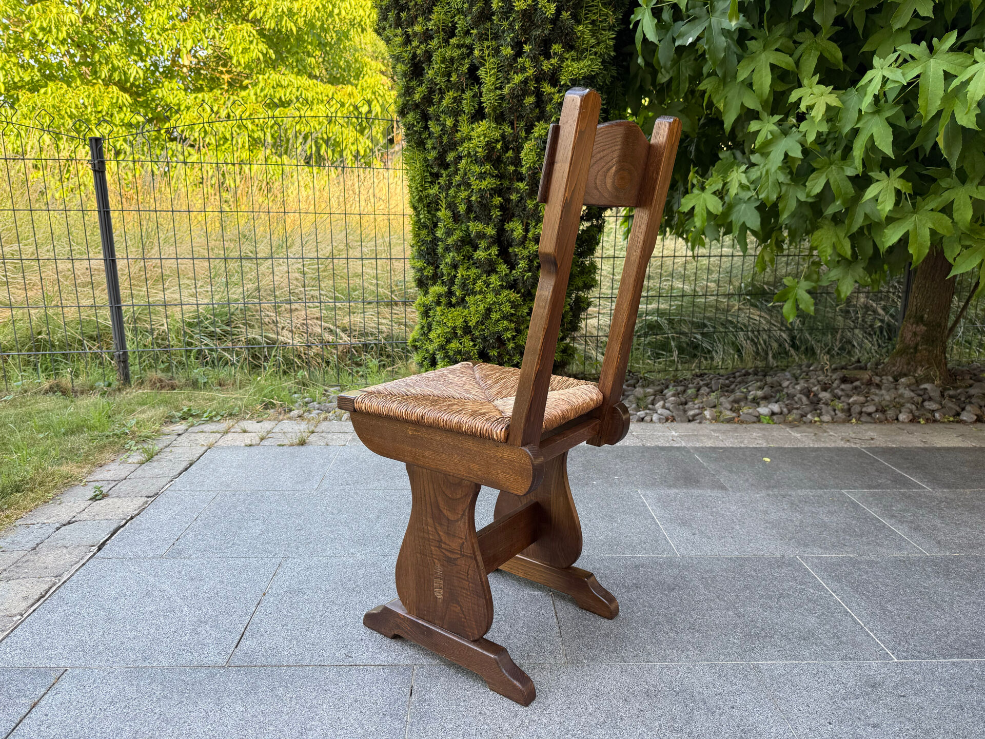 Set of 6 rustic 1970s chairs