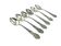 Aleksandria tea spoon set, Baroque, silver-plated brass, Poland, 1970s.