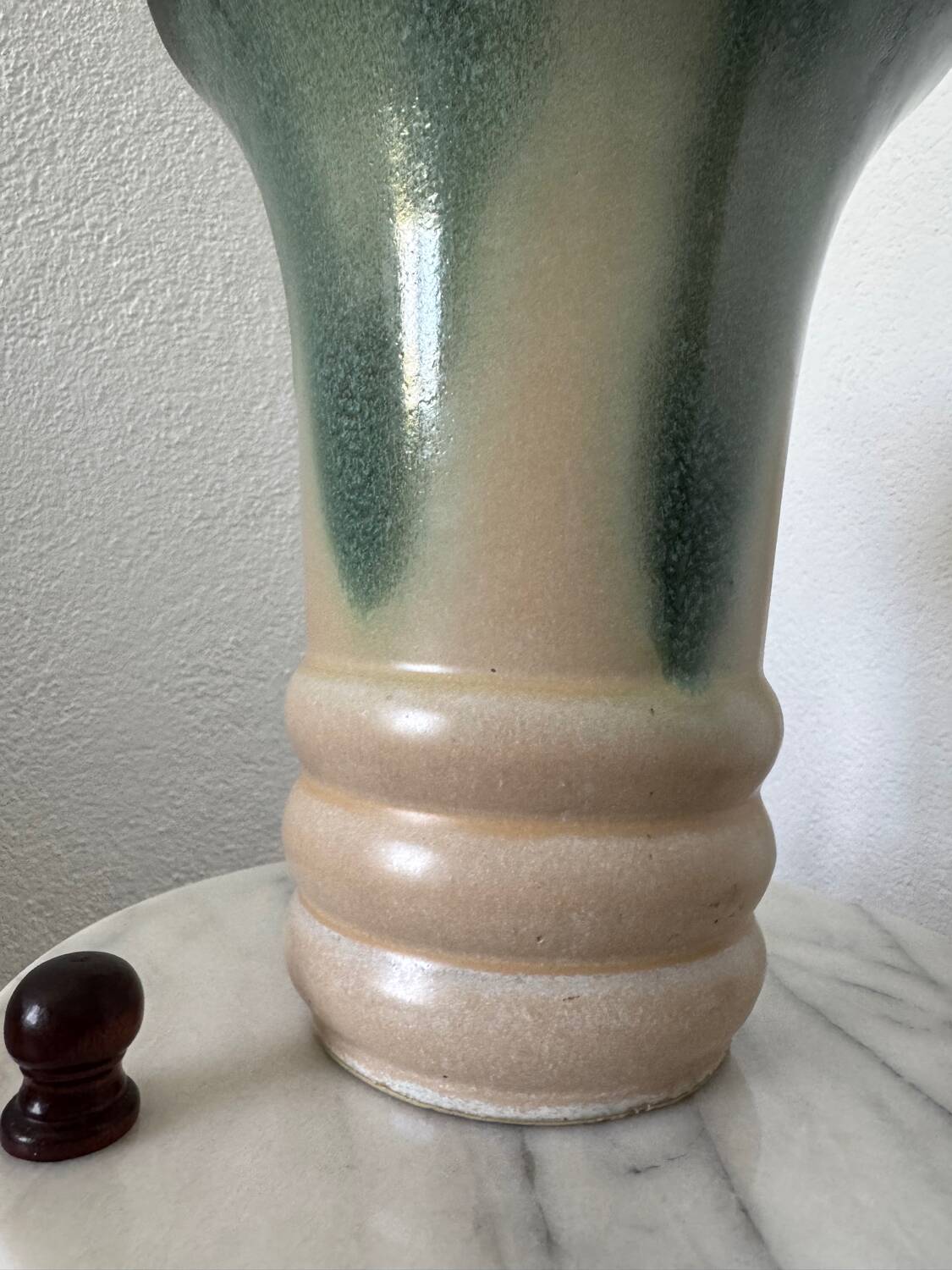 Art Deco flamed stoneware vase