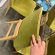 6 chaises scandinaves en velours vert, circa 1960